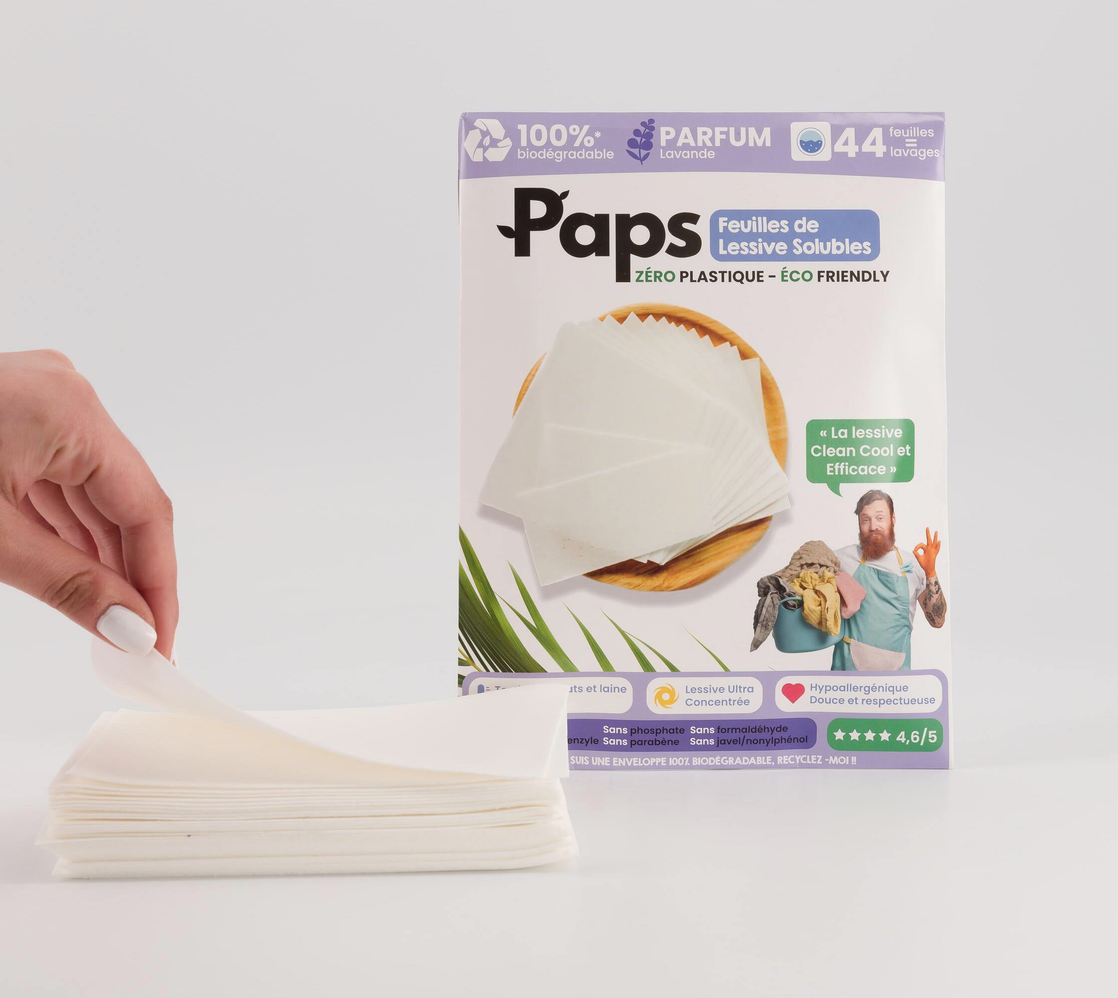 PAPS, la lessive écologique sous forme de papier